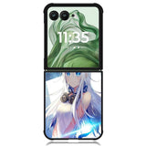 Blue Eyes Anime Girl X00473 Motorola Moto Razr+ Plus 2024/2025 Case, Motorola Razr 50 Ultra/50s Ultra Case
