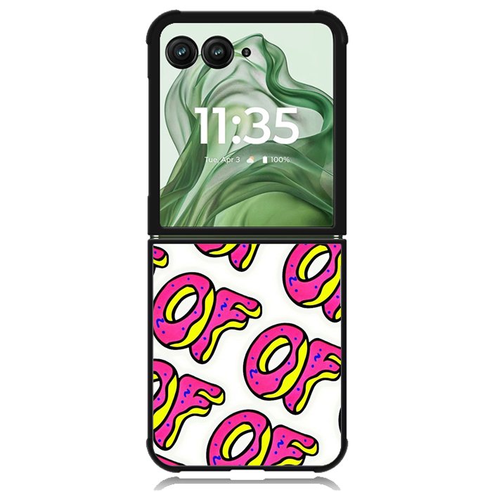 OF Donuts X00946 Motorola Moto Razr+ Plus 2024/2025 Case, Motorola Razr 50 Ultra/50s Ultra Case