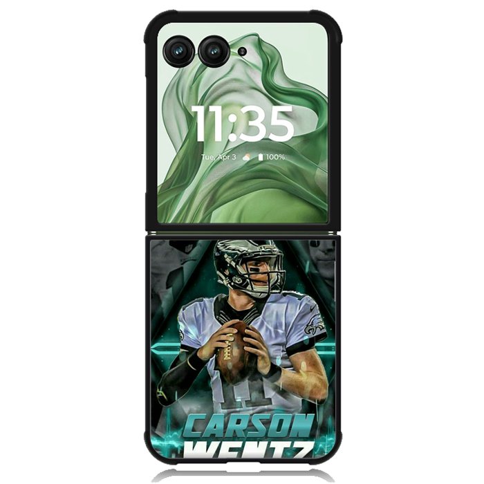 carson wentz philadelphia eagles X01343 Motorola Moto Razr+ Plus 2024/2025 Case, Motorola Razr 50 Ultra/50s Ultra Case