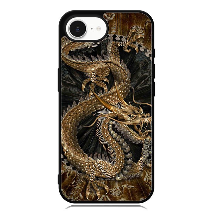 Black And Gold Dragon iPhone 16e Case
