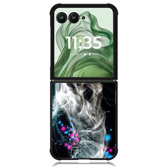 Fantasy Black X1415 Motorola Moto Razr+ Plus 2024/2025 Case, Motorola Razr 50 Ultra/50s Ultra Case