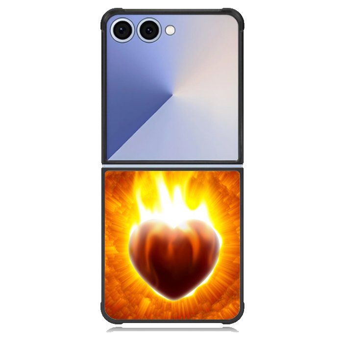 Love Burning Heart X1458 Samsung Galaxy Z Flip 7 Case