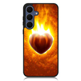 Love Burning Heart X1458 Samsung Galaxy S25 FE Case