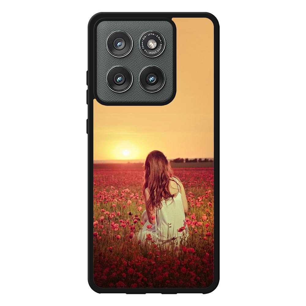 Girl In Red Flowers X1710 Motorola Moto Edge 2025 Case