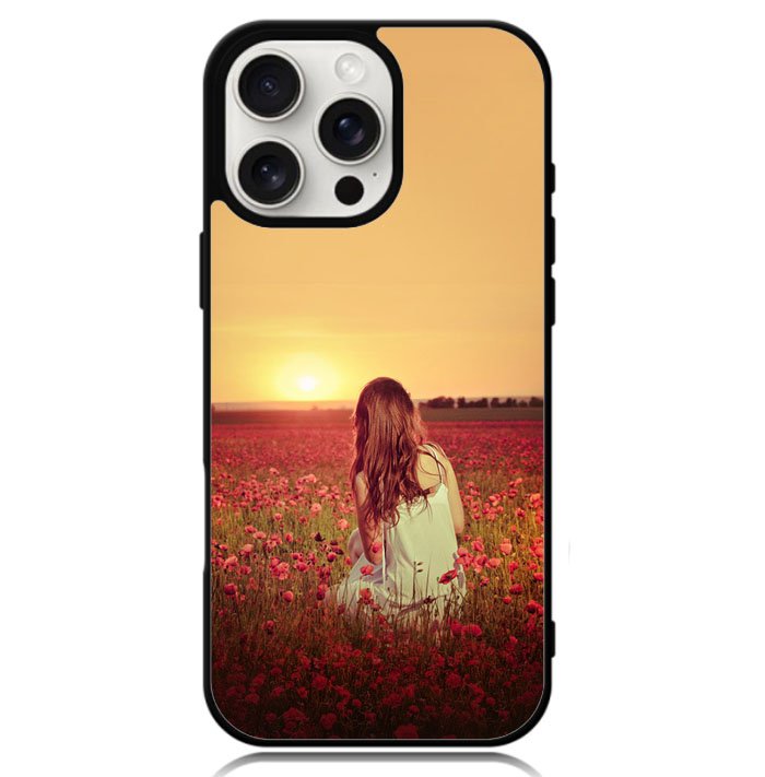 Girl In Red Flowers X1710 iPhone 16 Pro Max Case