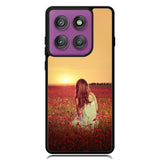 Girl In Red Flowers X1710 Motorola Moto Edge 2025 | Moto Edge 60 Fusion | Moto Edge 60 Pro Case