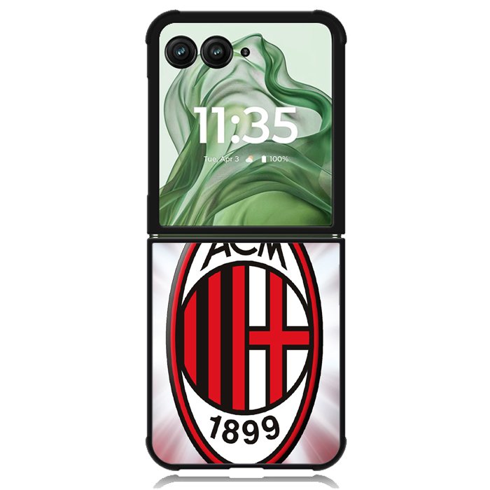 Ac Milan X4181 Motorola Moto Razr+ Plus 2024/2025 Case, Motorola Razr 50 Ultra/50s Ultra Case