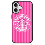 Starbucks Pink Stripes X5719 iPhone 16 Case