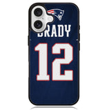New England Patriots Brady X6152 iPhone 16 Case