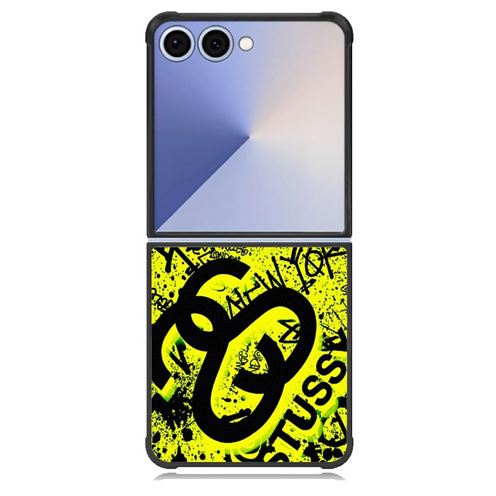 stussy yellow X6147 Samsung Galaxy Z Flip 7 Case