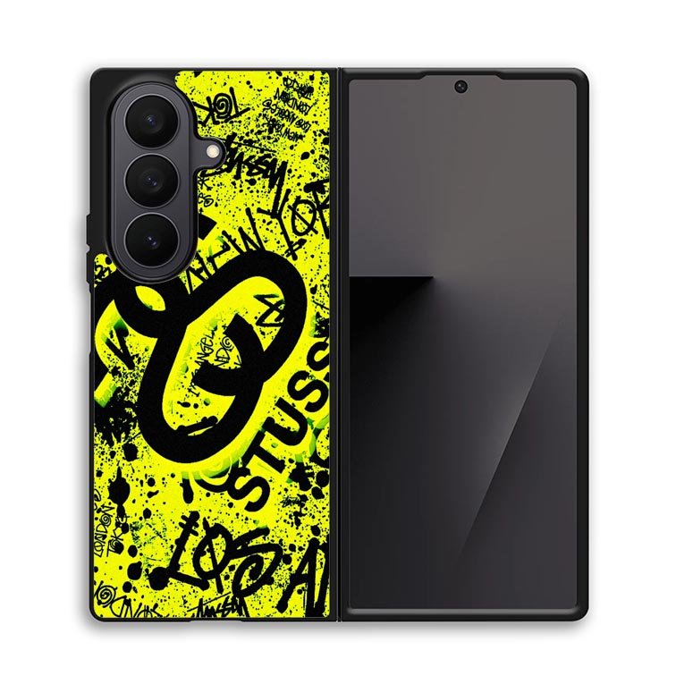 stussy yellow X6147 Samsung Galaxy Z Fold 7 Case