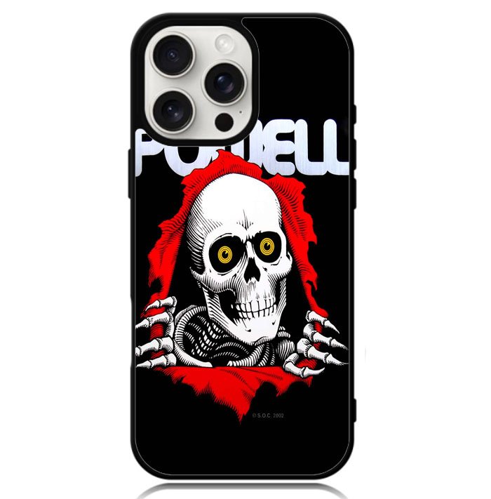 Hot New Powell Skateboards Skull X0150 iPhone 16 Pro Max Case