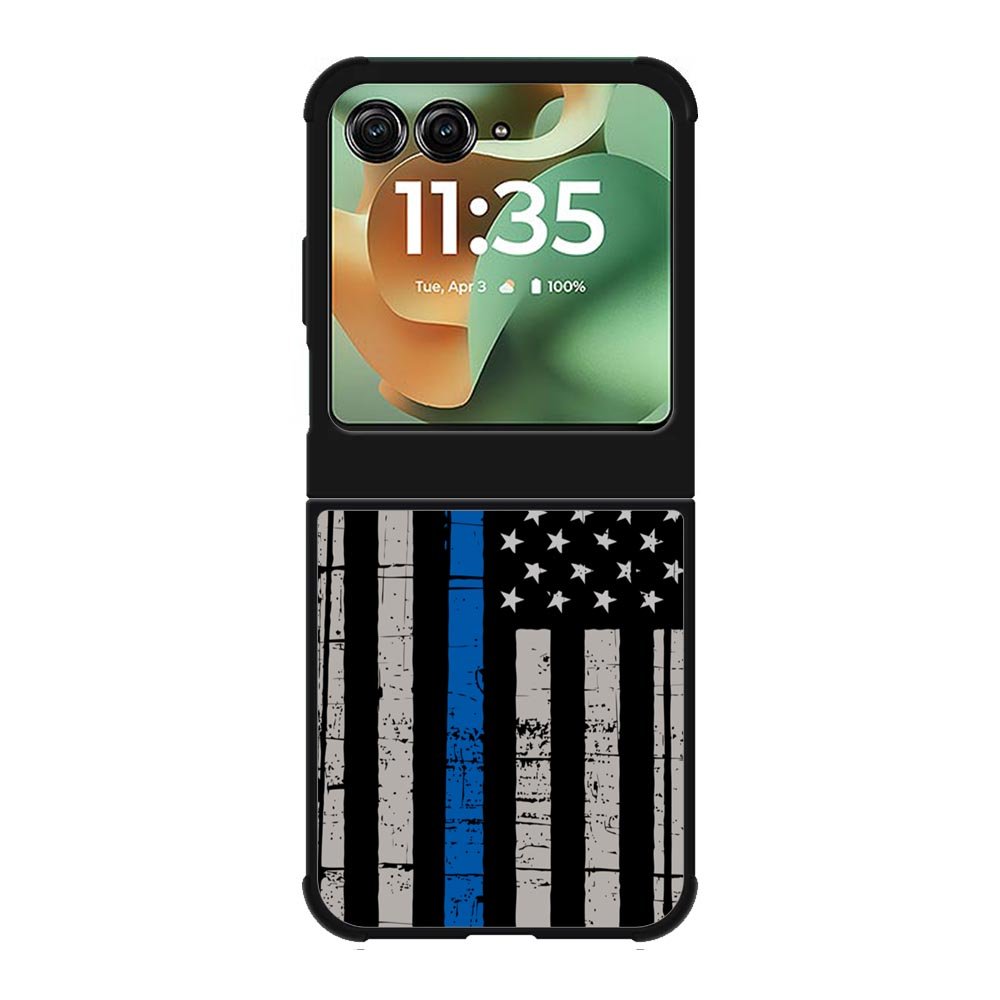 thin blue line flag X9119 Motorola Moto RAZR 2025 Case