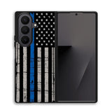 thin blue line flag X9119 Samsung Galaxy Z Fold 7 Case