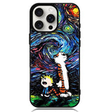 Calvin and Hobbes Art Starry Night X9177 iPhone 16 Pro Case