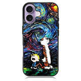 Calvin and Hobbes Art Starry Night X9177 iPhone 17 Case