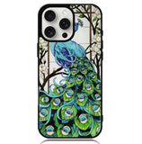 peacock stained glass X9167 iPhone 16 Pro Case