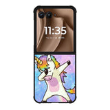 Dabbing Unicorn Rainbow X9358 Motorola Moto RAZR Plus 2025 Case