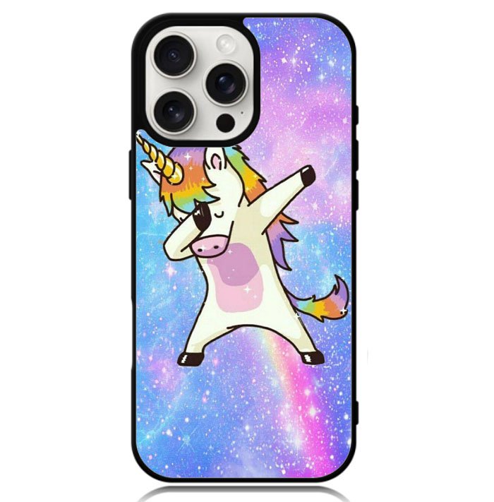 Dabbing Unicorn Rainbow X9358 iPhone 16 Pro Max Case