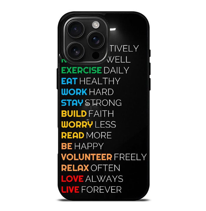 Daily motivation iPhone 16 Pro Max Case FE0200