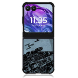 Star Wars Millenium Falcon Blue Motorola Moto Razr 2024 , Moto Razr 50 Case