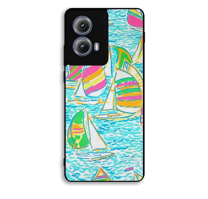 Lilly Pulitzer Sailboat Motorola Moto Edge 2024 Case FE4979