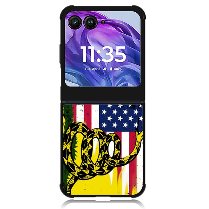 American Gadsden Flag Worn Motorola Moto Razr 2024 , Moto Razr 50 Case