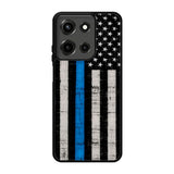Police Blue Line Flag Motorola Moto G 5G 2025 Case FE3832