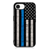 Police Blue Line Flag iPhone 16e Case