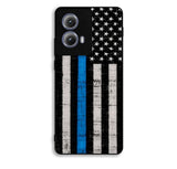 Police Blue Line Flag Motorola Moto Edge 2024 Case FE5483