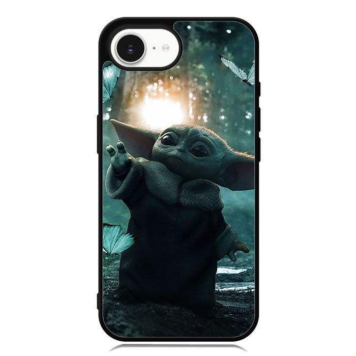Baby Yoda In The Forest Love Butterfly iPhone 16e Case