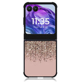 Pink Rose Gold Bronze Glitter Motorola Moto Razr 2024 , Moto Razr 50 Case