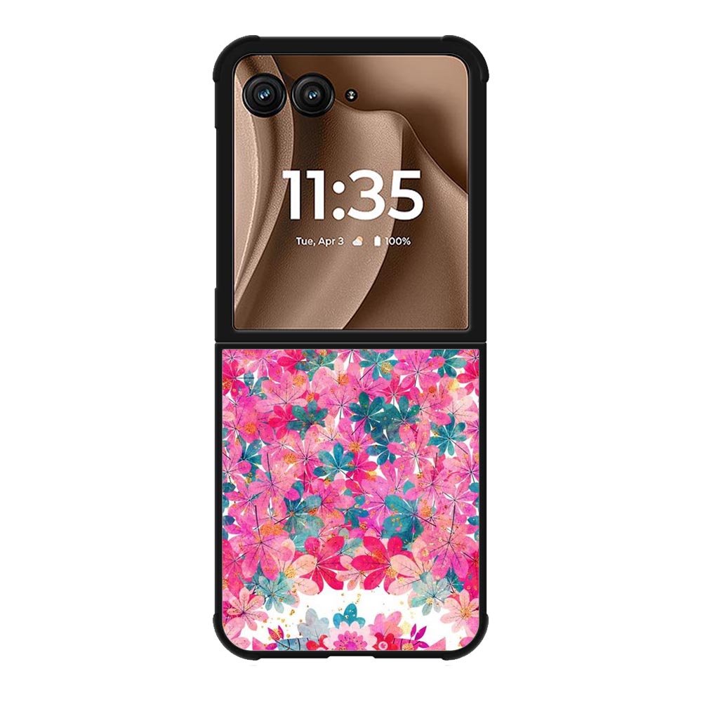 Cute Pink Floral Owl Motorola Moto RAZR Plus 2025 Case FE0195