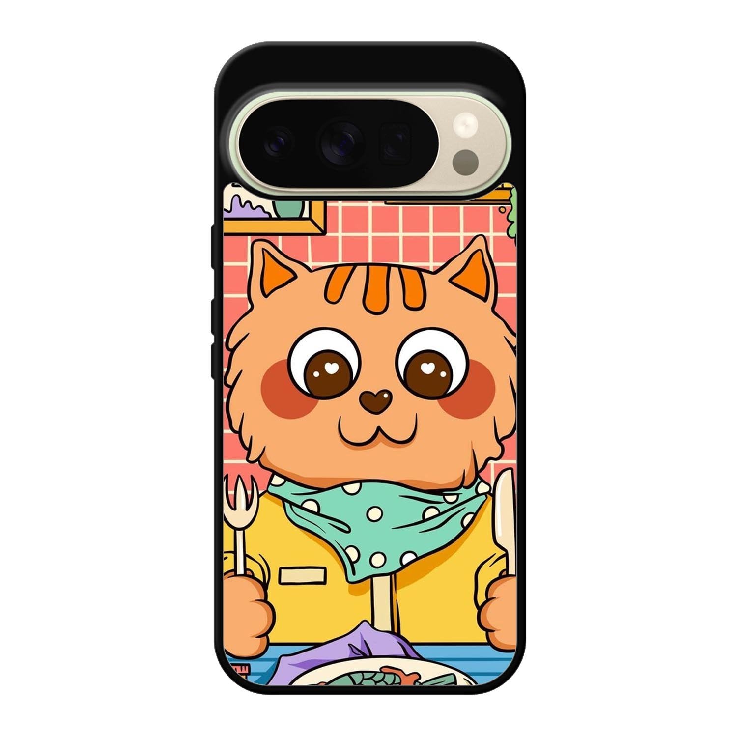 cat eat fish Google Pixel 10 Pro Case FE0137