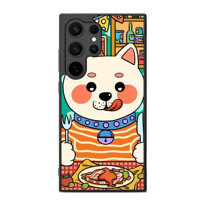 dogs eat meat FE0136 Samsung Galaxy S25 Ultra Case