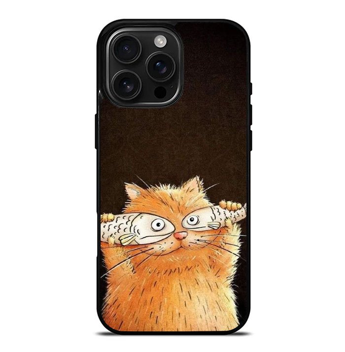 Fish cat iPhone 16 Pro Max Case FE0253