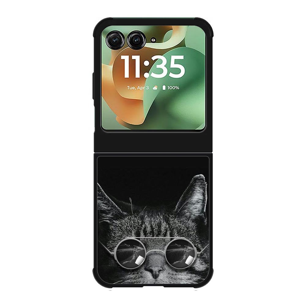 Cat art black Motorola Moto RAZR 2025 Case FE0131