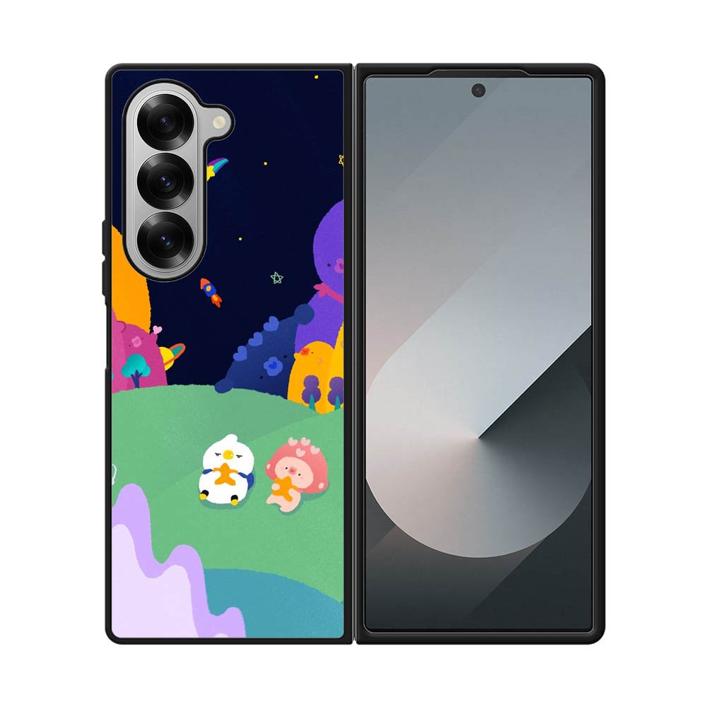 Duck and pig FE0051 Samsung Galaxy Fold 7 5G Case