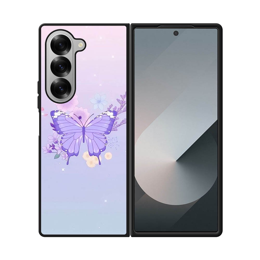 butterfly violet Samsung Galaxy Z Fold 7 5G Case FE0126