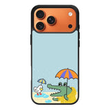 Crocodile and duck iPhone 17 Pro Case FE0179