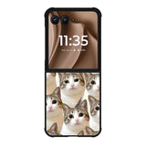 cat pattern cute Motorola Moto RAZR Plus 2025 Case FE0142