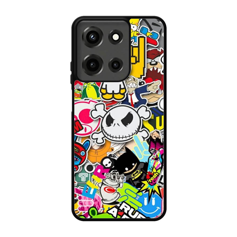Stickerbomb Graffiti Art Collage Cool Motorola Moto G 5G 2025 Case FE1886