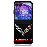 Corvette Logo Carbon 1st Motorola Moto Razr 2024 , Moto Razr 50 Case