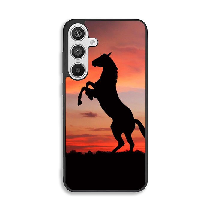 Horse Silhouette On Red Sunset Samsung Galaxy A26 Case FE8085