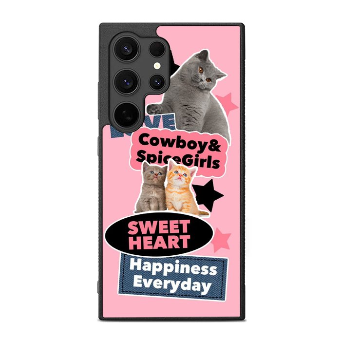 Cat Sweet Heart FE0010 Samsung Galaxy S25 Ultra Case