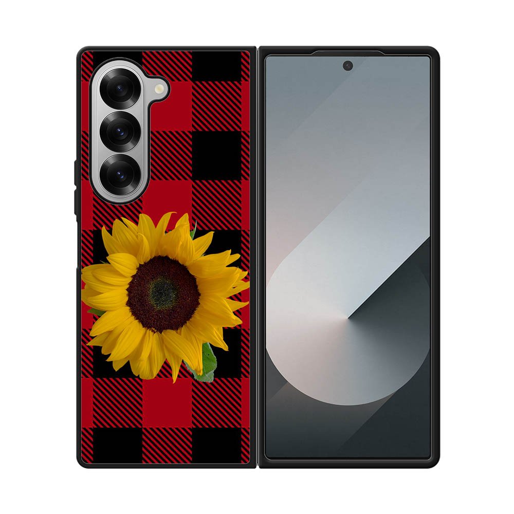 Sunflower Tartan FSamsung Galaxy Z Fold 7 5G Case FE0605