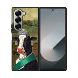 Mona Lisa Cow FSamsung Galaxy Z Fold 7 5G Case FE0432