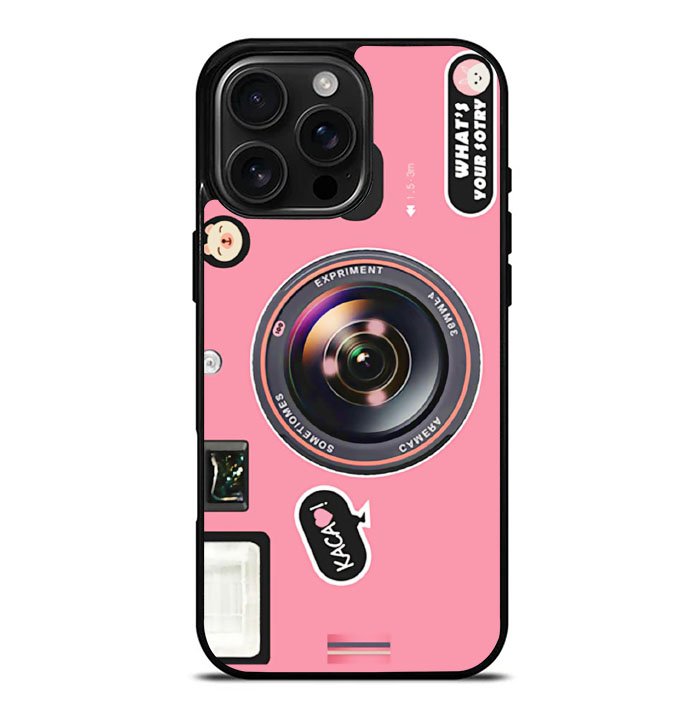 Pink Camera FiPhone 16 Pro Max Case FE0500