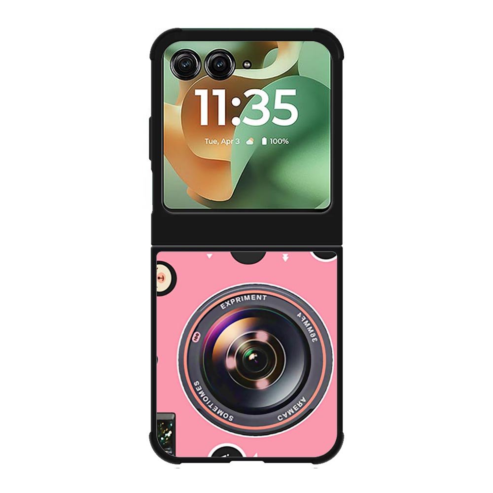Pink Camera FMotorola Moto RAZR 2025 Case FE0500