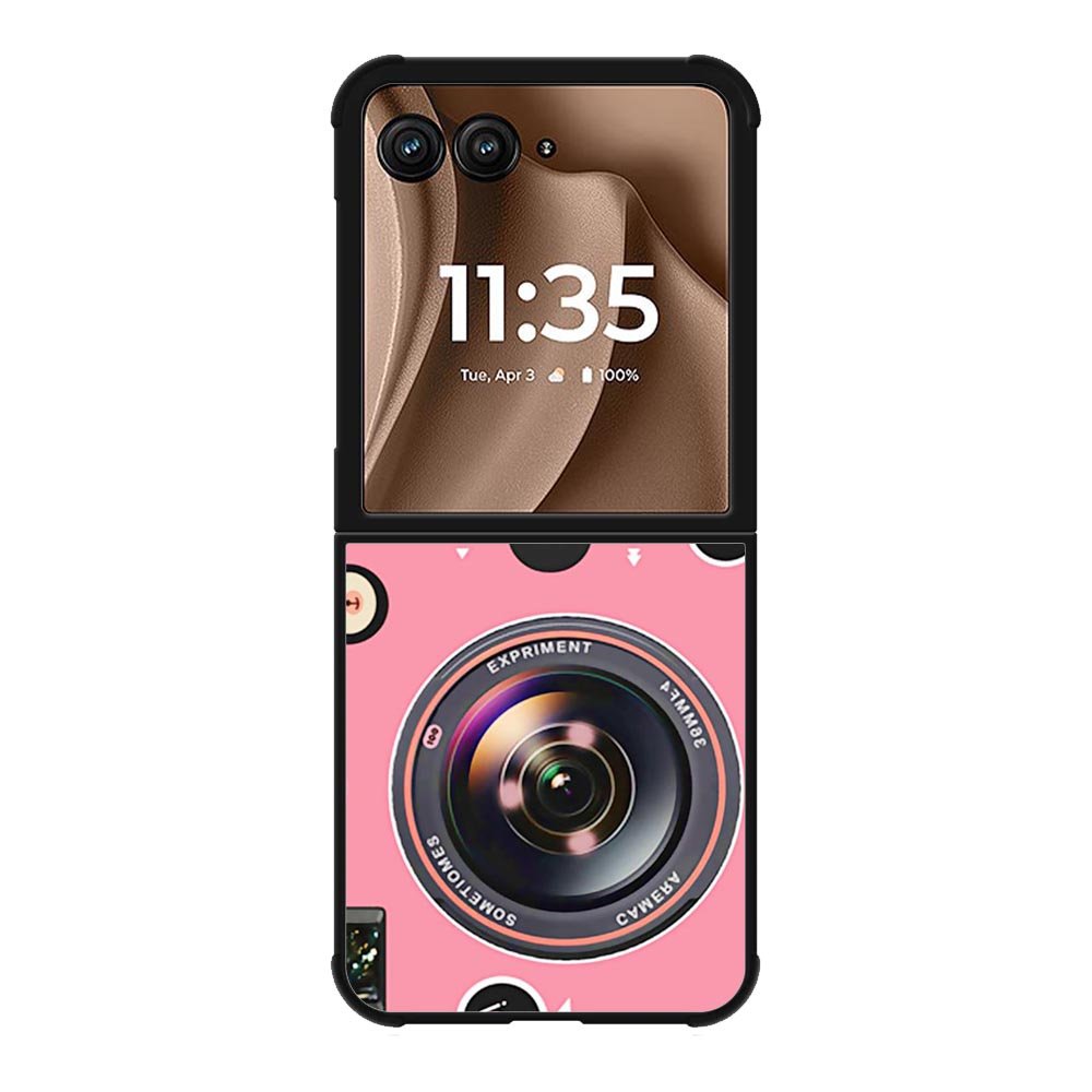 Pink Camera FMotorola Moto RAZR Plus 2025 Case FE0500
